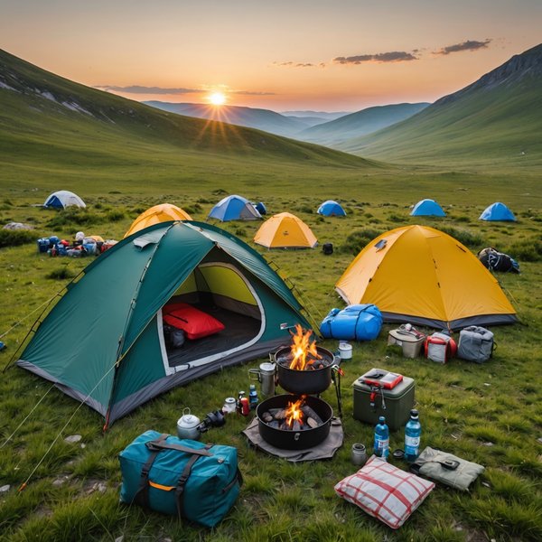 Comment organiser un camping pour une expédition de randonnée en région de steppes ?